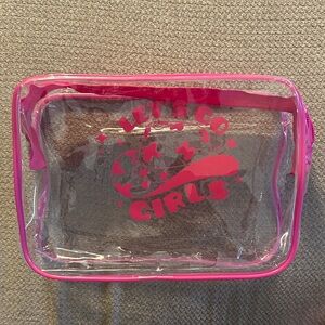 Source Unknown Pink Transparent Cosmetic Bag